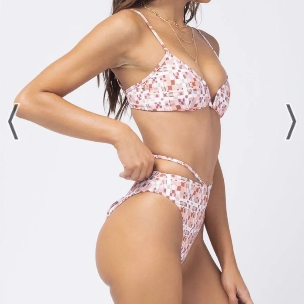 L*Space Block Party Swim Set Joy Bottom & Helena Top New With Tags Size Large